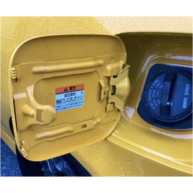 JDM Gasoline tank lid warning decal