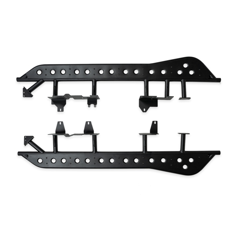 Step Edition Rock Sliders For 2025+ Toyota 4Runner KICK-OUT NO FILLER PLATE RAW STEEL