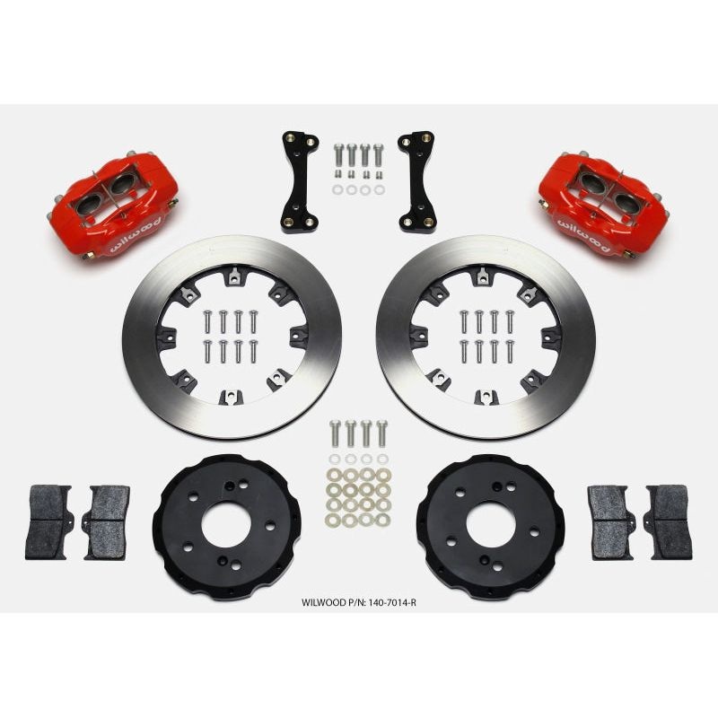 Wilwood Forged Dynalite Front Hat Kit 12.19in Red 02-06 Acura RSX-5 Lug