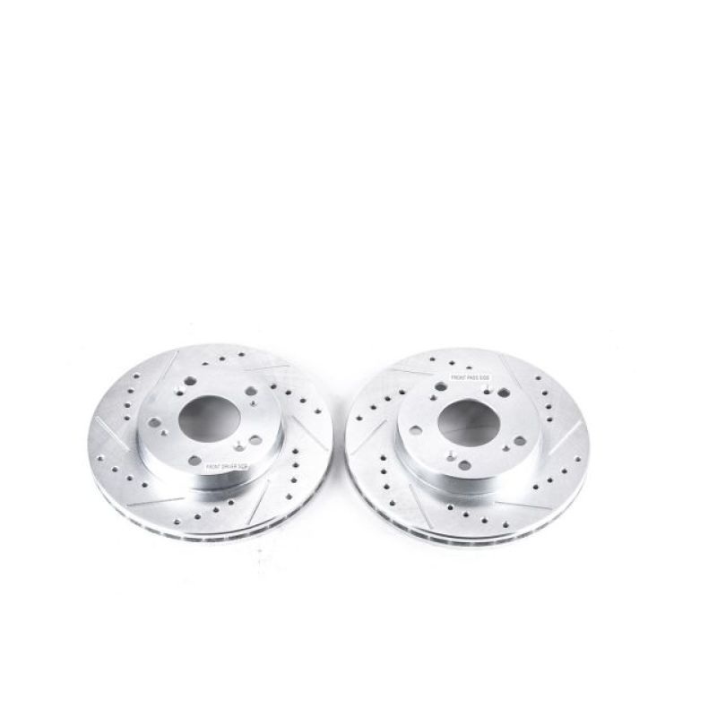 Power Stop 02-06 Acura RSX Front Evolution Drilled & Slotted Rotors – Pair